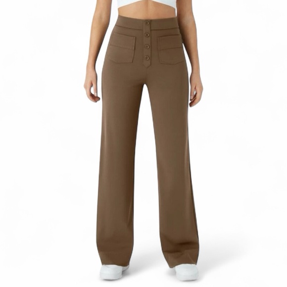HALARA Pants - NWT Halara High Waisted Button Pockets Straight Leg‎ Casual Pants Medium